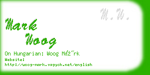 mark woog business card